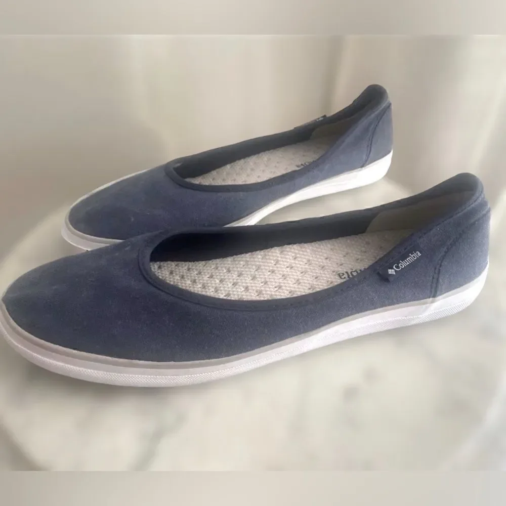 Columbia Crankbait Slip-ons Flats Boat Shoes Navy Denim Size 9.5